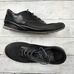 ECCO Biom Sneakers Womens 8 Black Leather Mesh Walking Shoes 88032351052